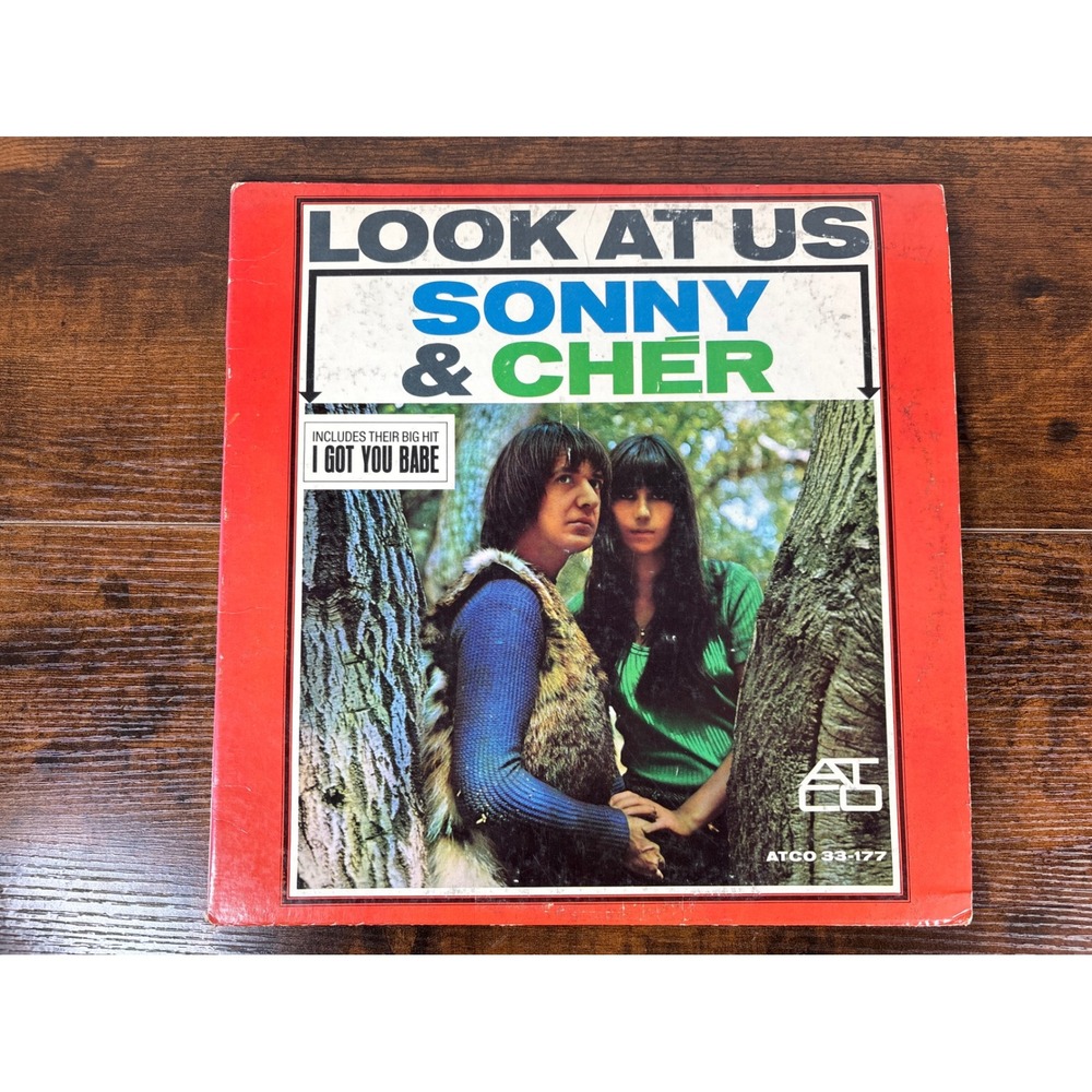Sonny & Cher Look At Us Vinyl LP Album Mono 1965 ATCO 33-177 I Got You Babe